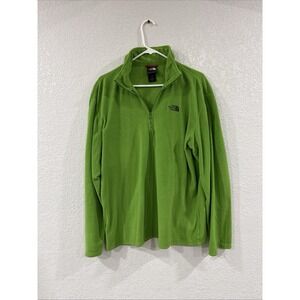 The North Face Green Fleece Quarter Zip Pullover Sweater Sweatshirt. Size LG